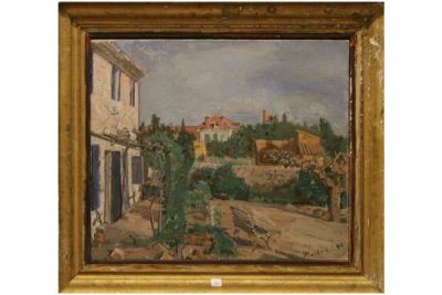Marko Čelebonović, Umetnikova kuća u San Tropeu,1942, ulje na platnu, 46x55cm, Aukcijska kuća Milon, Pariz, Francuska.