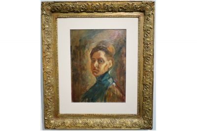Nadežda Petrović, Autoportret, 1907, ulje na kartonu,66x50, Narodni muzej u Beogradu.