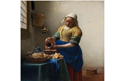 Het melkmeisje, Johannes Vermeer, ca. 1660. Aankoop met steun van de Vereniging Rembrandt