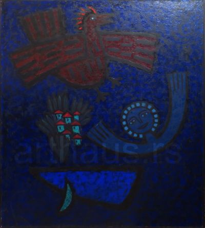 Lazar Vujaklija, Jutro, 1965, ulje na platnu, 140x125 cm