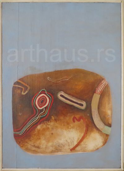 Živojin Turinski, Amorfa, 1977, ulje na dasci, 35x26 cm